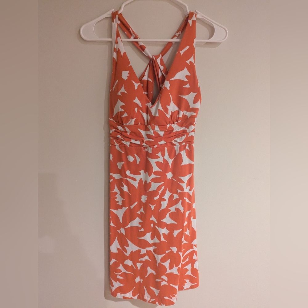 Tommy Bahama Floral Orange and White Dress